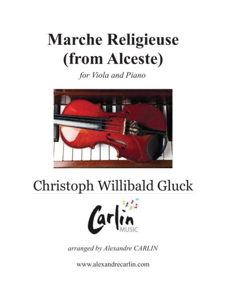 Marche Religieuse From Alceste By Gluck Arranged For Viola And Piano Sheet Music