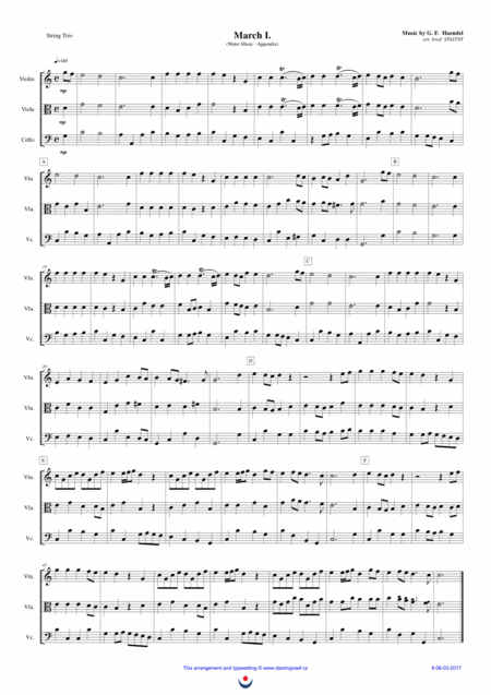 Marches Water Music Sheet Music