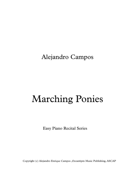 Free Sheet Music Marching Ponies Easy Piano