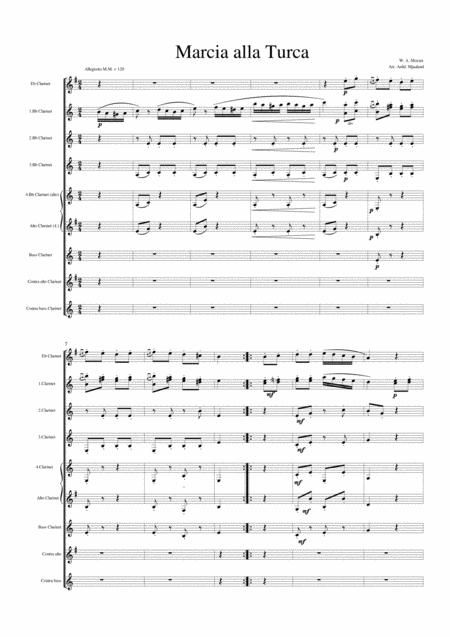 Free Sheet Music Marcia Alla Turca