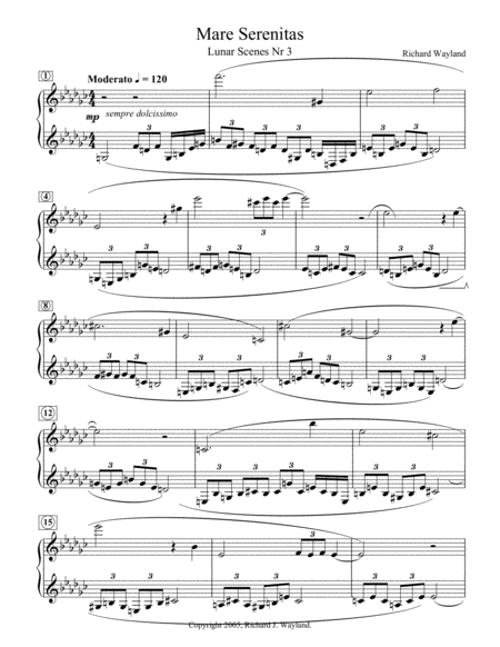 Free Sheet Music Mare Serenitas