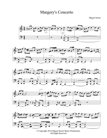 Margerys First Comcerto Sheet Music