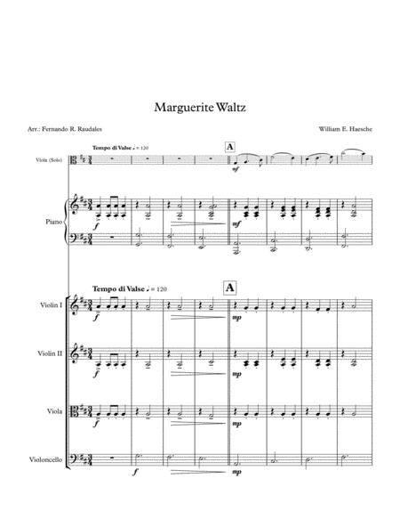 Free Sheet Music Marguerite Waltz Viola Solo With String Orchestra Acc Optional Piano