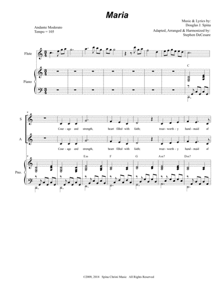 Maria For Satb Sheet Music