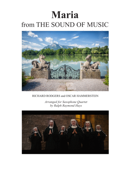 Maria From The Sound Of Music For Saxophone Quartet Sheet Music