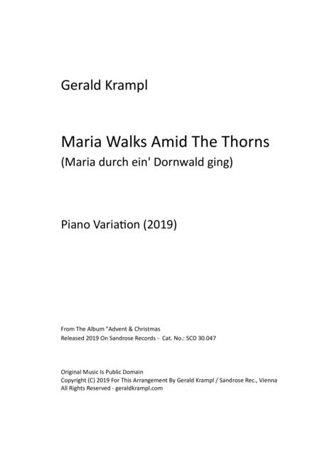 Maria Walks Amid The Thorns Maria Durch Ein Dornwald Ging Sheet Music