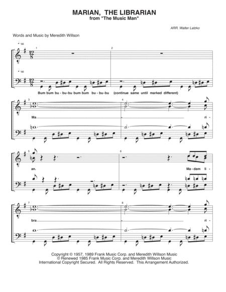 Free Sheet Music Marian The Librarian