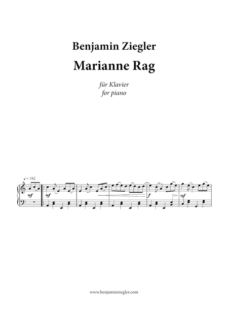 Free Sheet Music Marianne Rag