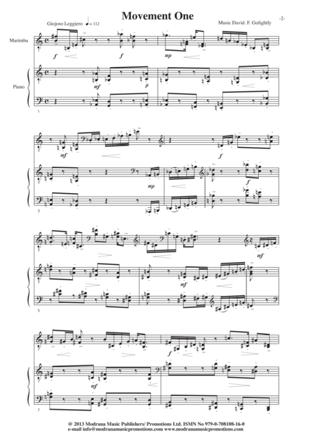 Marimba Sonata Sheet Music