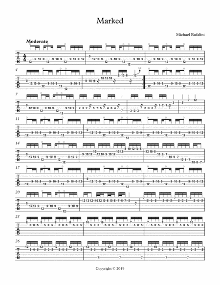 Free Sheet Music Marked