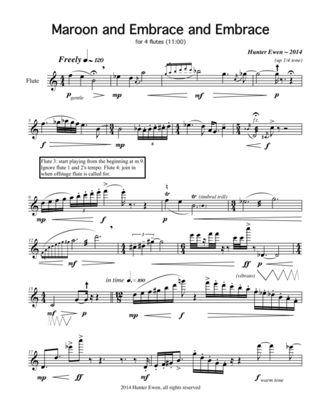 Free Sheet Music Maroon And Embrace And Embrace 11 00 2014