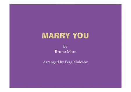 Free Sheet Music Marry You By Bruno Mars
