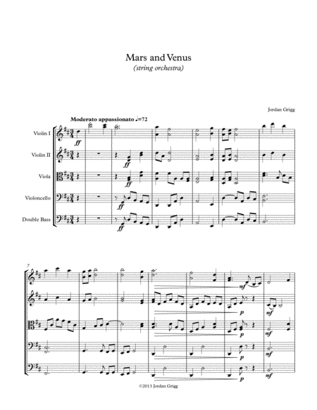 Free Sheet Music Mars And Venus String Orchestra