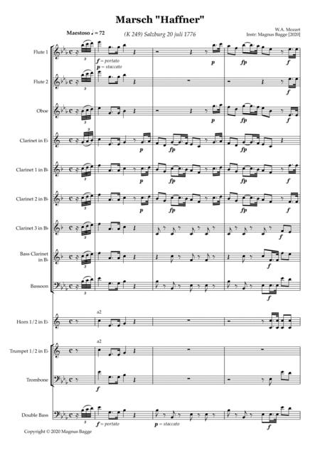 Free Sheet Music Marsch Haffner