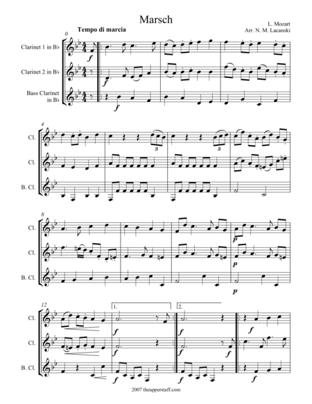 Free Sheet Music Marsch