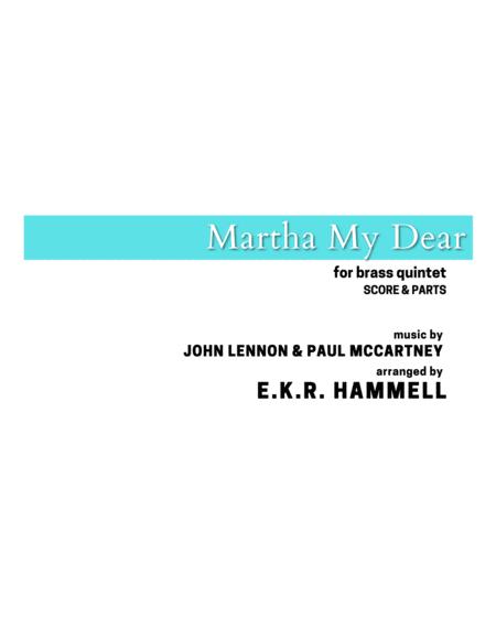Martha My Dear For Brass Quintet Arr Ekr Hammell Sheet Music