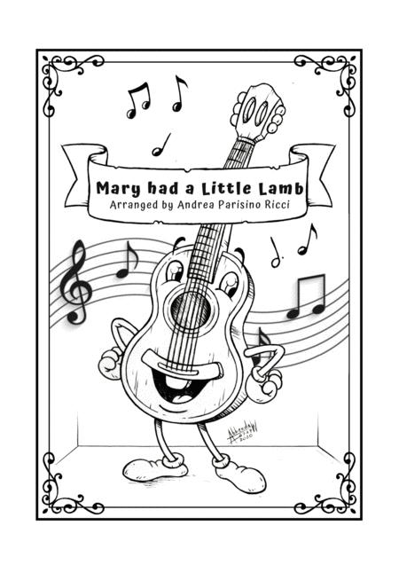 Mary Had A Little Lamb Easy Guitar Fingerstyle Song Sheet Music