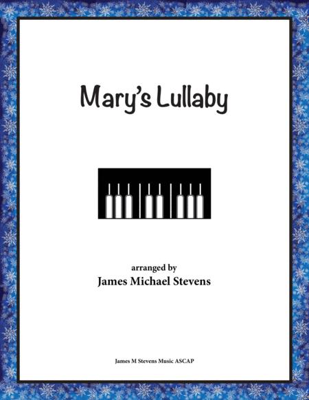 Free Sheet Music Marys Lullaby Quiet Christmas Piano