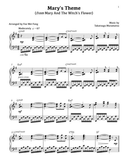 Marys Theme Sheet Music