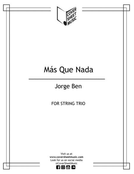 Mas Que Nada String Trio Sheet Music