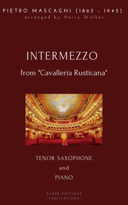 Free Sheet Music Mascagni Pietro Intermezzo For Tenor Saxophone And Piano