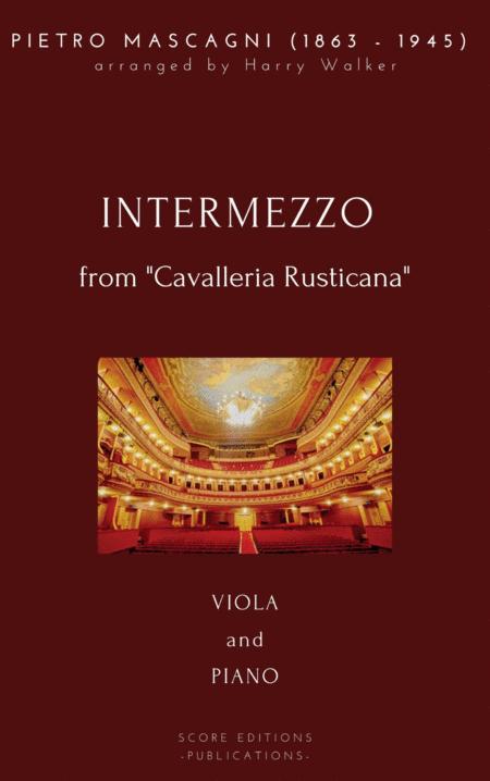 Free Sheet Music Mascagni Pietro Intermezzo For Viola And Piano