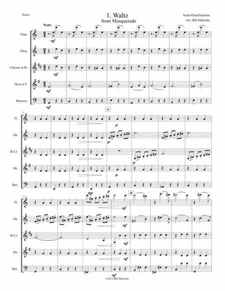 Masquerade Suite Waltz Sheet Music