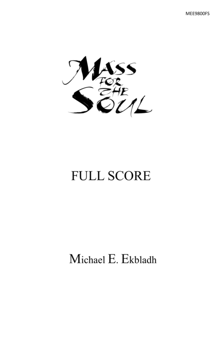 Mass For The Soul Full Score And Parts Sheet Music