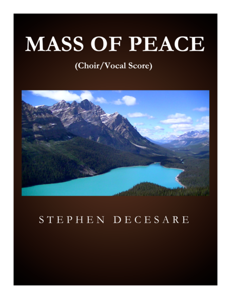 Mass Of Peace Choir Vocal Score Sheet Music