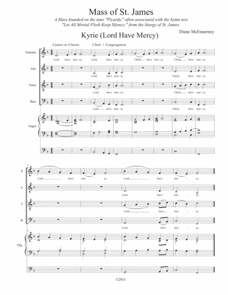 Mass Of St James Sheet Music