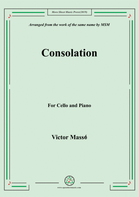 Masse Consolation For Cello And Piano Sheet Music