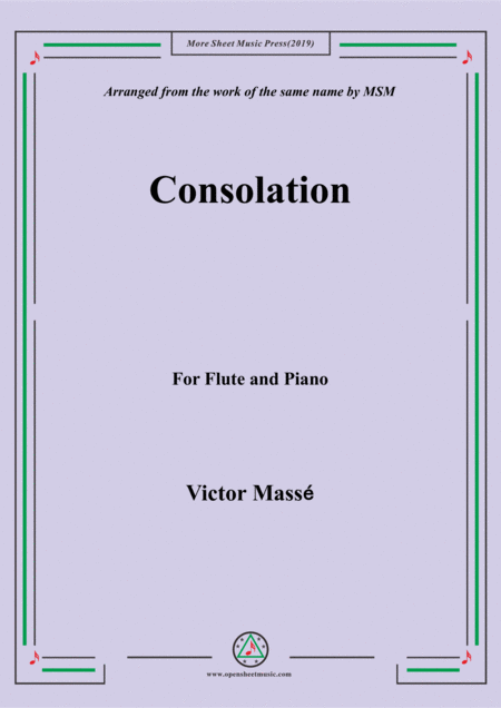 Masse Consolation For Flute And Piano Sheet Music