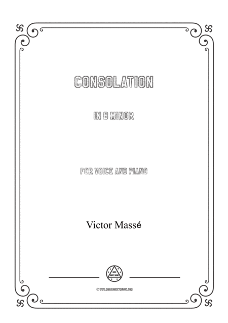 Masse Consolation In B Minor For Voice And Piano Sheet Music