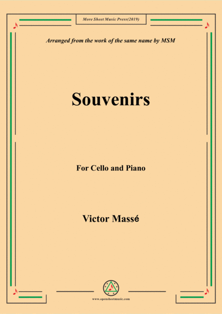 Masse Souvenirs For Cello And Piano Sheet Music