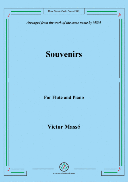 Masse Souvenirs For Flute And Piano Sheet Music