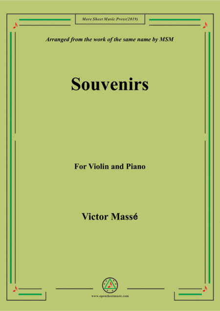 Masse Souvenirs For Violin And Piano Sheet Music