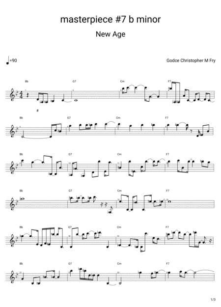 Masterpiece 7 B Minor Sheet Music