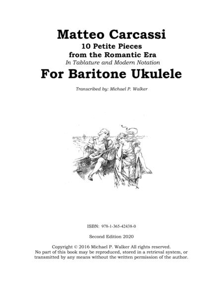 Matteo Carcassi 10 Petite Pieces From The Romantic Era In Tablature And Modern Notation For Baritone Ukulele Sheet Music