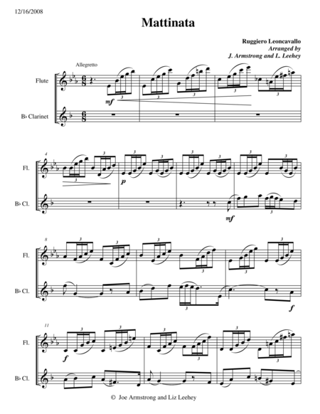 Free Sheet Music Mattinata