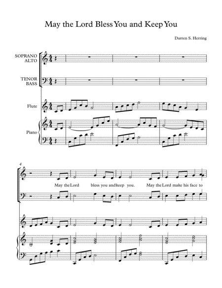 May The Lord Bless You And Keep You Piano Version Sheet Music