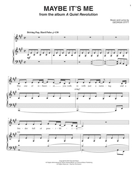 Maybe Its Me Sheet Music