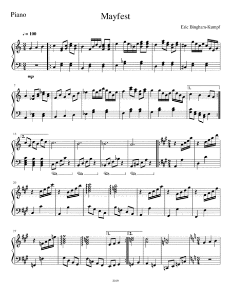 Free Sheet Music Mayfest