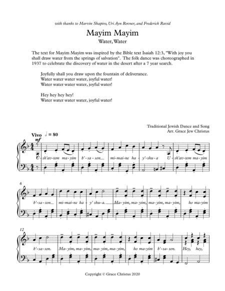 Free Sheet Music Mayim Mayim