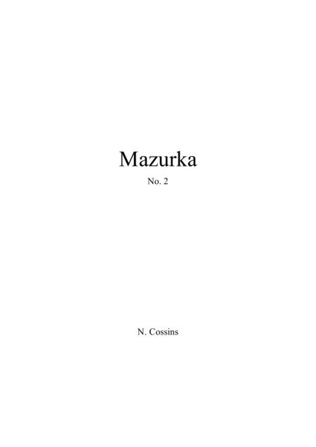 Mazurka No 2 N Cossins Original Piano Composition Sheet Music