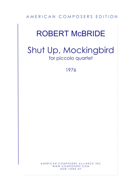 Free Sheet Music Mcbride Shut Up Mockingbird