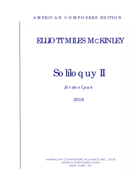 Free Sheet Music Mckinley Soliloquy Ii