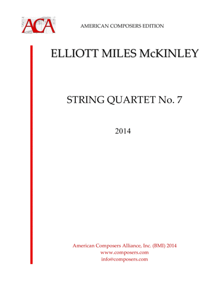 Mckinley String Quartet No 7 Sheet Music