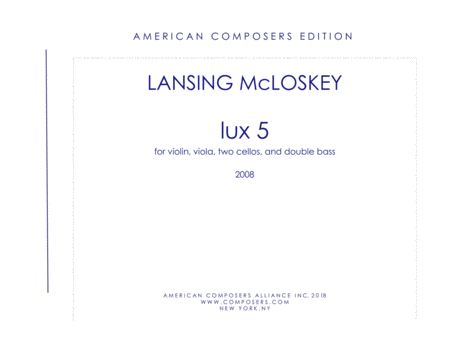 Free Sheet Music Mcloskey Lux 5