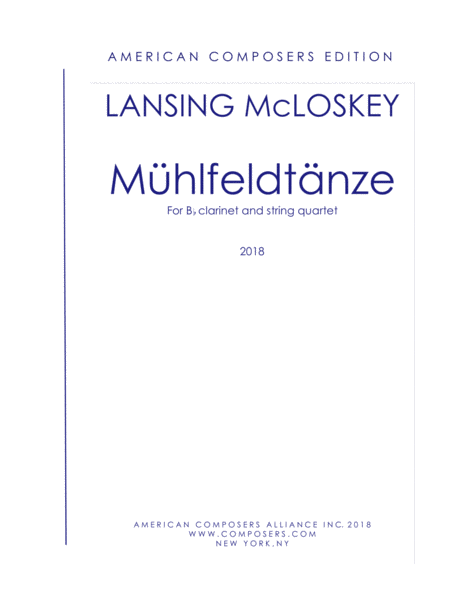 Free Sheet Music Mcloskey Mhlfeldtnze