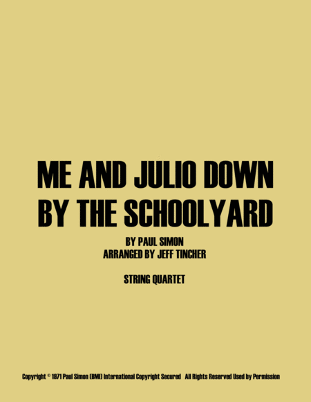 Me And Julio Down By The Schoolyard Sheet Music